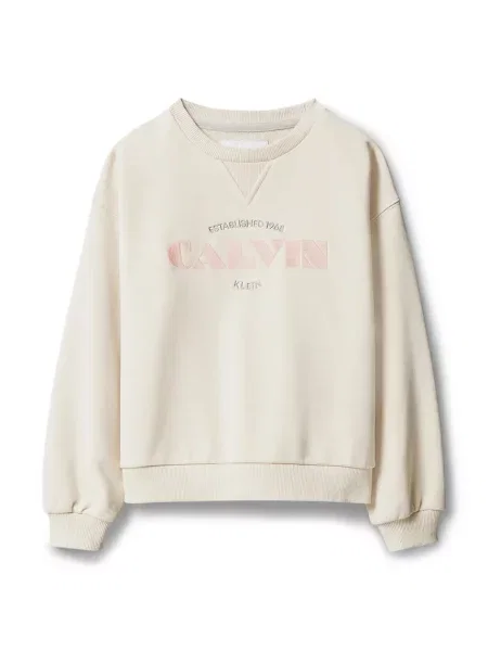 Calvin Klein Jeans hanorac pentru copii cu bej