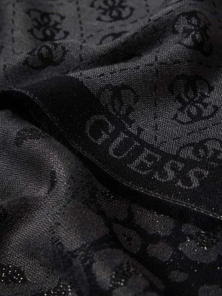 Szalik Guess Jacquard Scarf Black Universal czarna