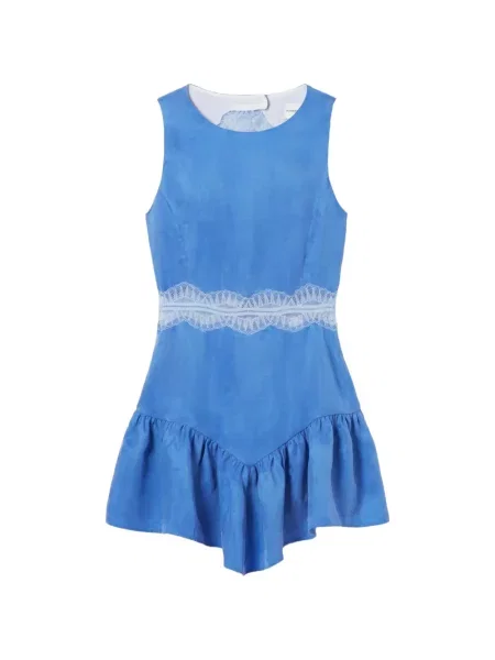 Rochie mini Claudie Pierlot din dantelă de costum mini albastru