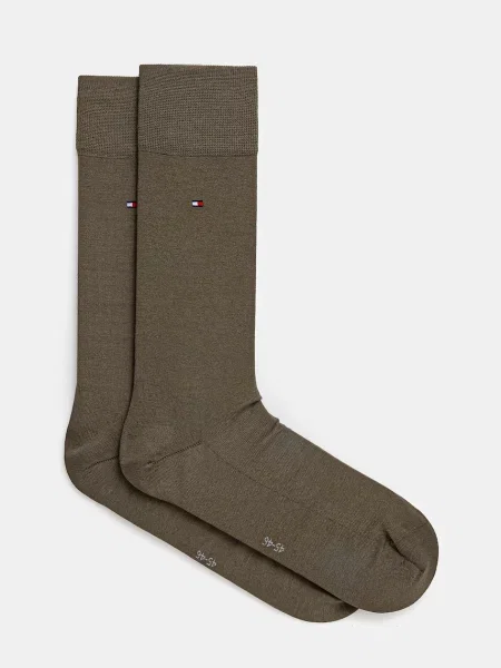 Tommy Hilfiger ponožky pánske s bavlnou zelená