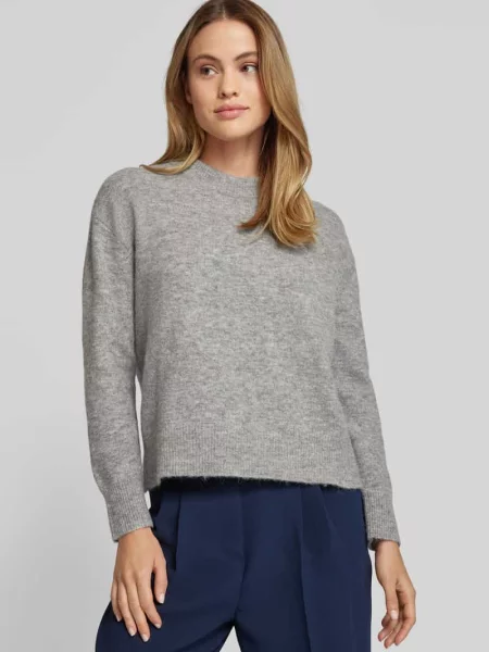 Sweter z dzianiny z okrągłym dekoltem model ‘ANOUR’ Samsoe Samsoe