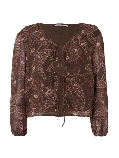 Abercrombie & Fitch Bluza rjava / svetlo / magenta / puder oranžna