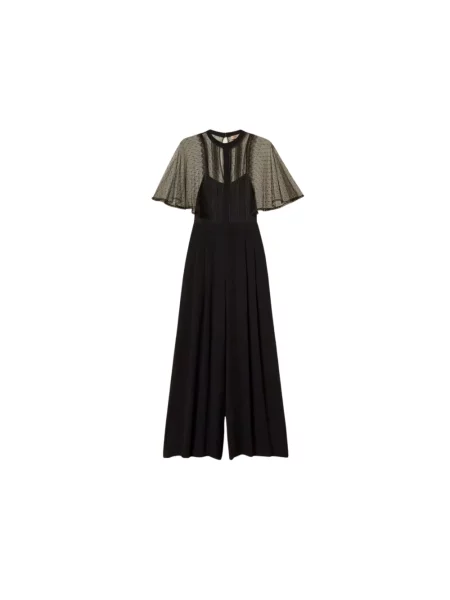 Kombinezon Twinset tiulowy czarny