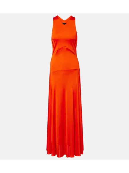 Rochie maxi Proenza Schouler din jerseu portocaliu