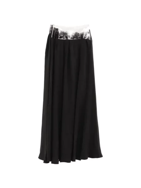 Fustă Maison Margiela din dantelă negru