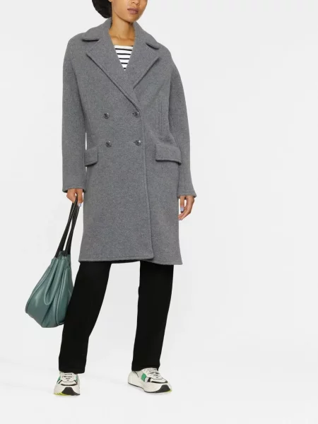 Paltas Emporio Armani dvieiliai pilka