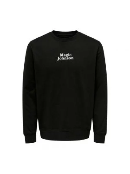 Bluza nierozpinana Only & Sons z okrągłym dekoltem czarna