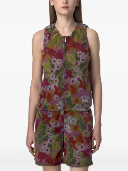 Cămașă K-way cu model floral cu imagine verde