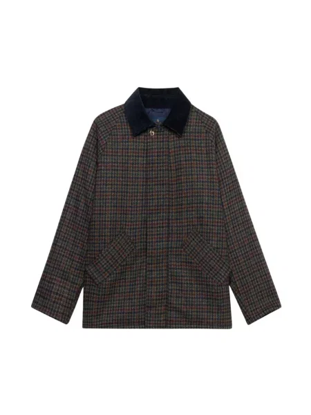 Kurtka Brooks Brothers wełniana w pepitkę niebieska