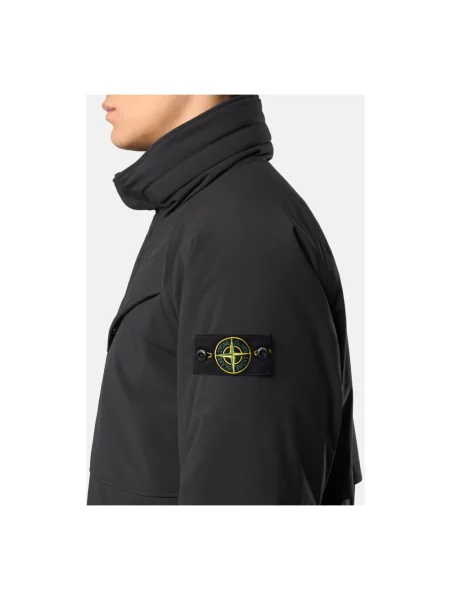 Parka Stone Island z kamieniami czarna