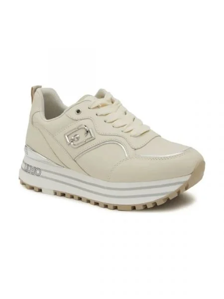 Liu Jo De piele sneakers MAXI WONDER 73 bej