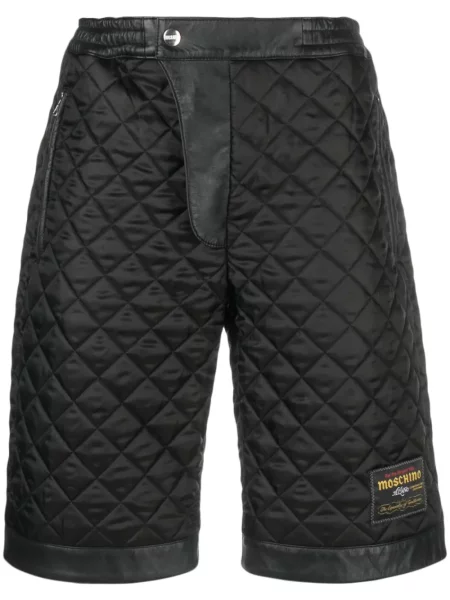 Matlasat pantaloni scurți Moschino cu autograf
