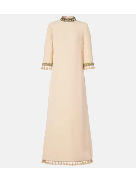 Jedwabna sukienka Valentino beżowa