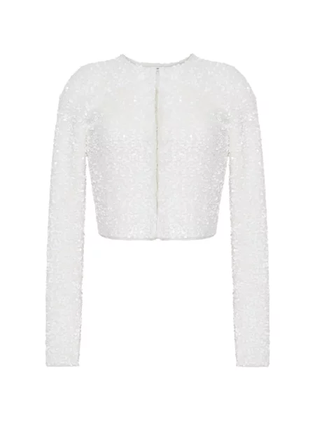 Cardigan Adam Lippes cu paiete alb