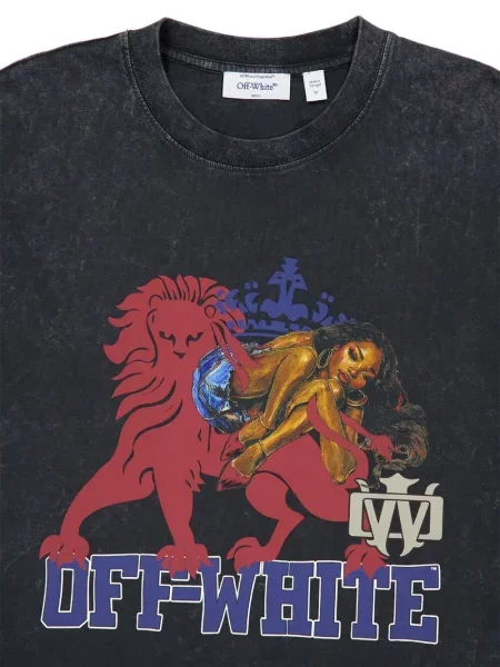 Графичен тениска Off-white с принт бяло