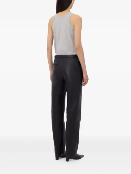 Pantaloni Loulou De Saison din piele negru