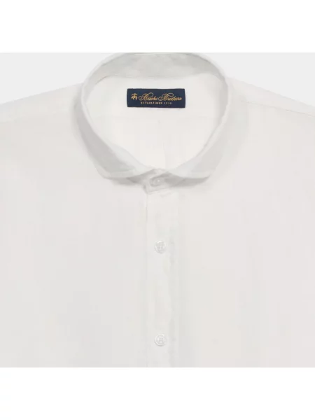 Lniana koszula Brooks Brothers biała