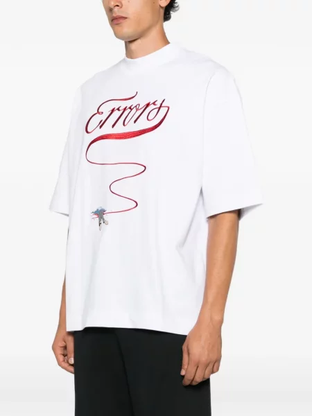 Tricou House Of Errors cu broderie alb