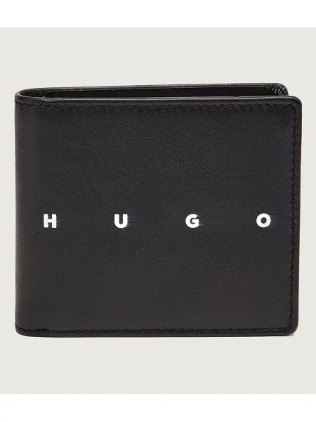 HUGO De piele portofel negru