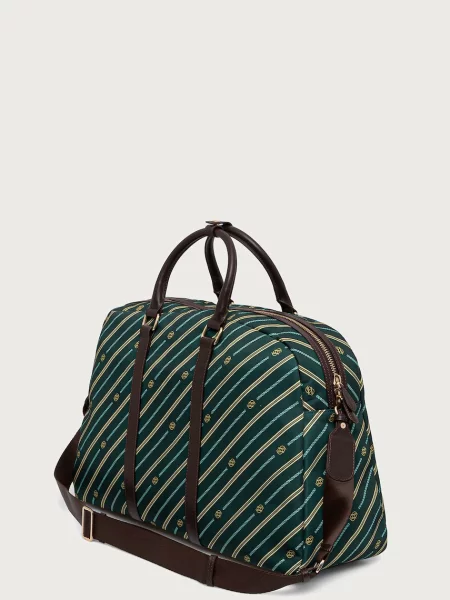 Drôle de Monsieur férfi táska Weekender Monogramme zöld
