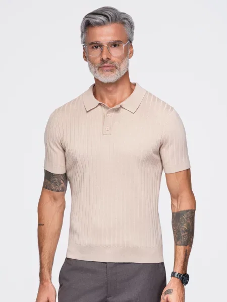 Polo majica Ombre bež