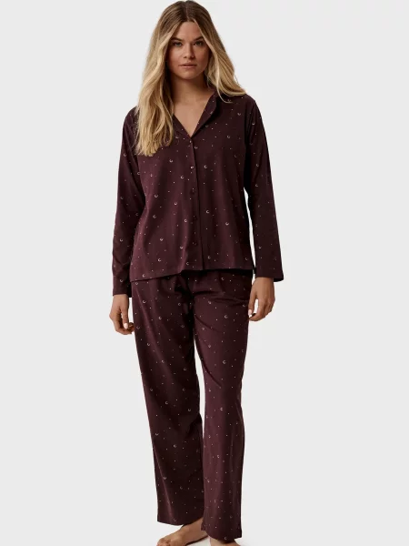 Піжама Atlantic з принтом бордова