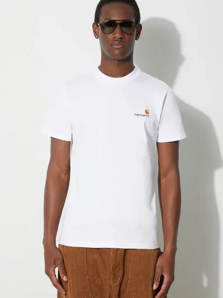 Tricou Carhartt WIP American Script Short Sleeve T-Shirt UNISEX White XS alb