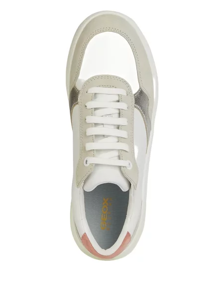 Δερμάτινα sneakers Geox λευκό