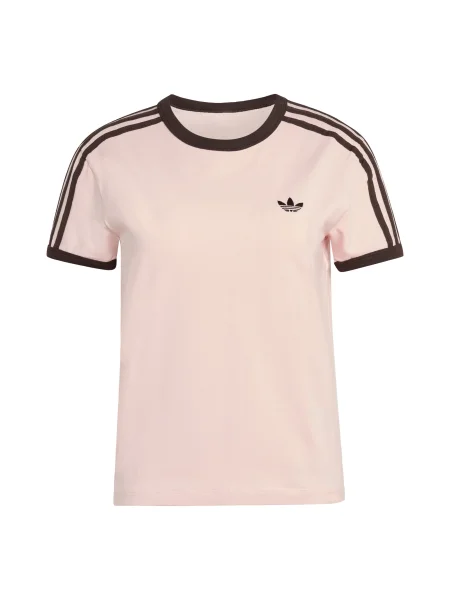 ADIDAS ORIGINALS Majica 3 STRIPES SLIM temno rjava roza