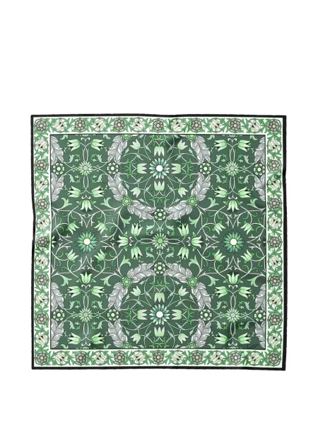 Fular Elizabetta cu model floral cu imagine verde