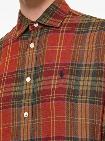 Cămașă Polo Ralph Lauren de catifea cord portocaliu