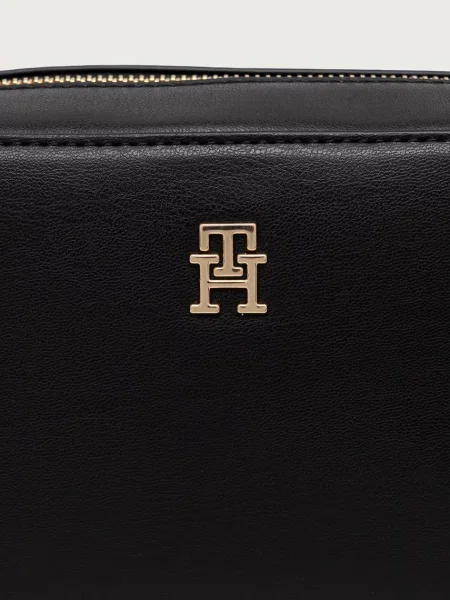 Tommy Hilfiger чанта crossbody дамска от имитация на кожа черно