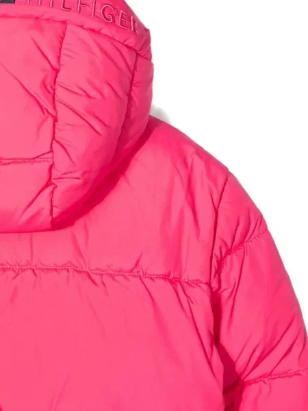 Kurtka dziecięca Tommy Hilfiger różowa