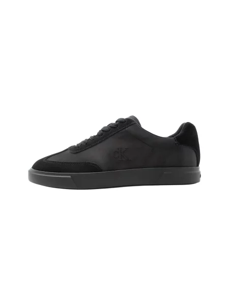 Sneakerși Calvin Klein din satin negru