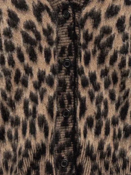 Cardigan Laneus tricotate cu imagine cu model leopard