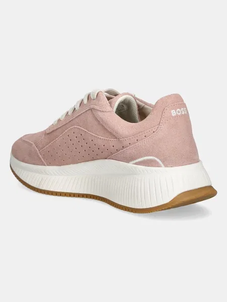 Semišové sneakers boty BOSS TTNMEVO růžová