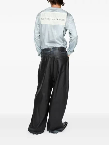 Тениска Acne Studios с апликация със сърца синьо