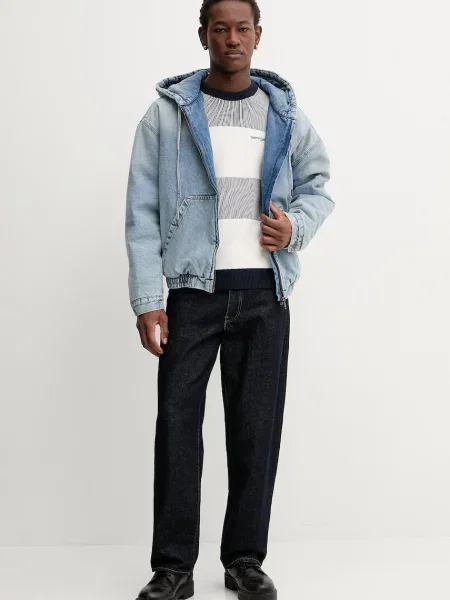 Džínová bunda Tommy Jeans přechodná modrá
