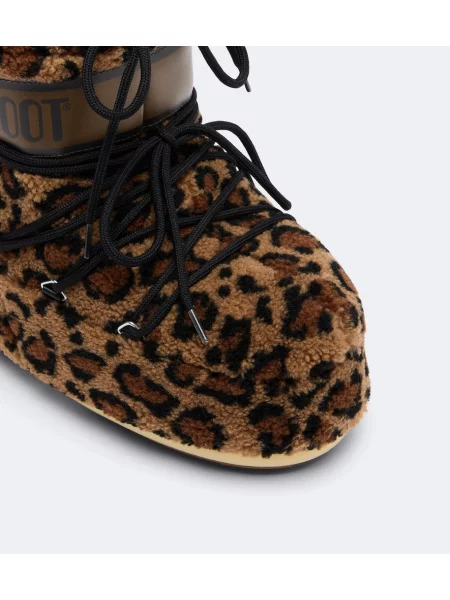 Ursuleț de pluș botine Moon Boot cu imagine cu model leopard maro