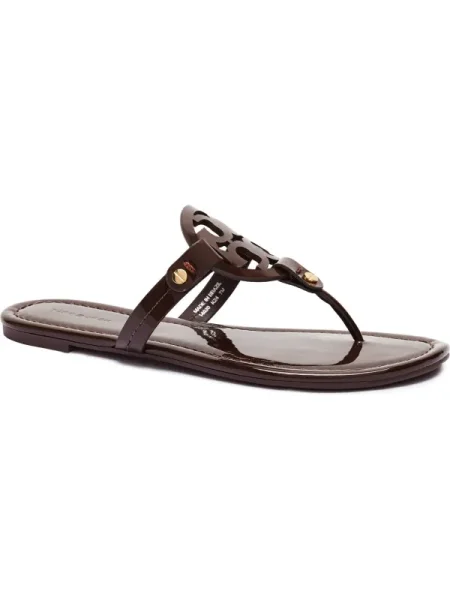 Șlapi Tory Burch din piele maro