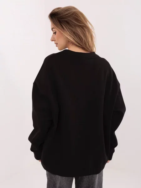 Geacă Rue Paris cu broderie negru
