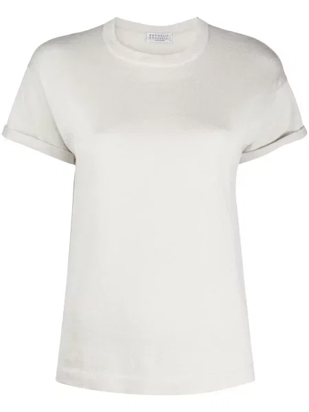 Tricou Brunello Cucinelli cu decolteu în U