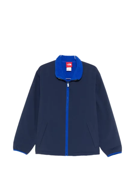 Geacă The North Face din fleece reversibilă roșu