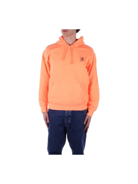 Bluza z kapturem Carhartt Wip pomarańczowa