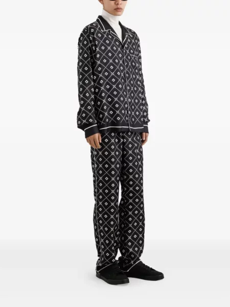 Cămașă Dolce & Gabbana cu imprimeu geometric negru