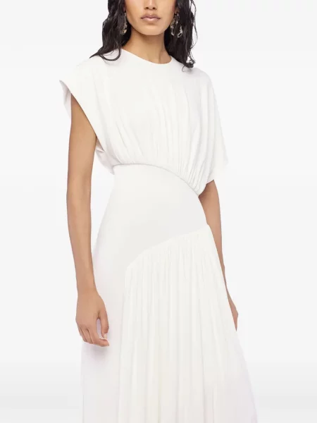 Rochie midi Rabanne până la genunchi de costum alb