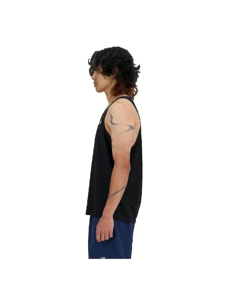 New balance Tricou funcțional Essentials Singlet / alb negru
