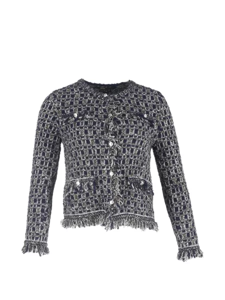 Geacă Maje din tweed albastru