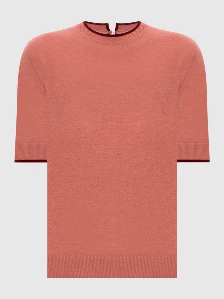 Топ з шовку та вовни Max Mara рожевий