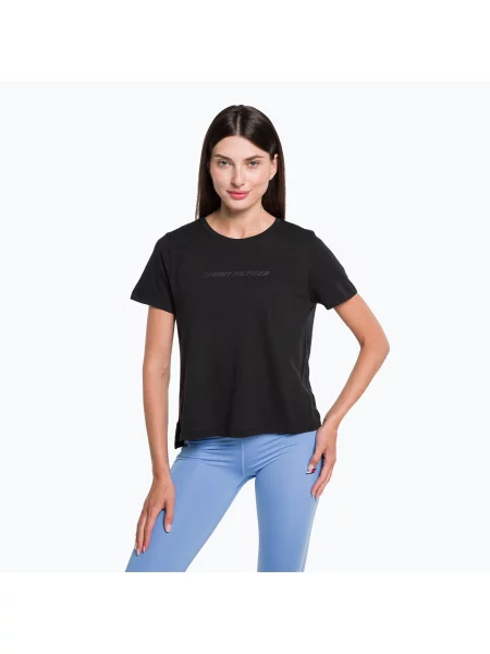 Tommy Hilfiger Performance Mesh Tee tréninkové tričko černé